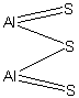 Wzór strukturalny siarczku glinu Al2S3.