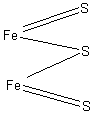 siarczek żelaza(III) - wzór strukturalny