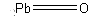 Wzór strukturalny tlenku ołowiu(II) PbO.