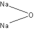 Wzór strukturalny tlenku sodu Na2O.