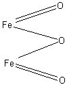 tlenek żelaza(III) - wzór strukturalny
