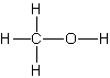 metanol - wzór strukturalny