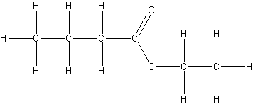 maślan etylu - wzór strukturalny