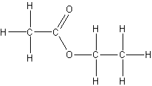 octan etylu - wzór strukturalny