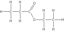 propionian etylu - wzór strukturalny