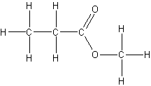 propionian metylu - wzór strukturalny